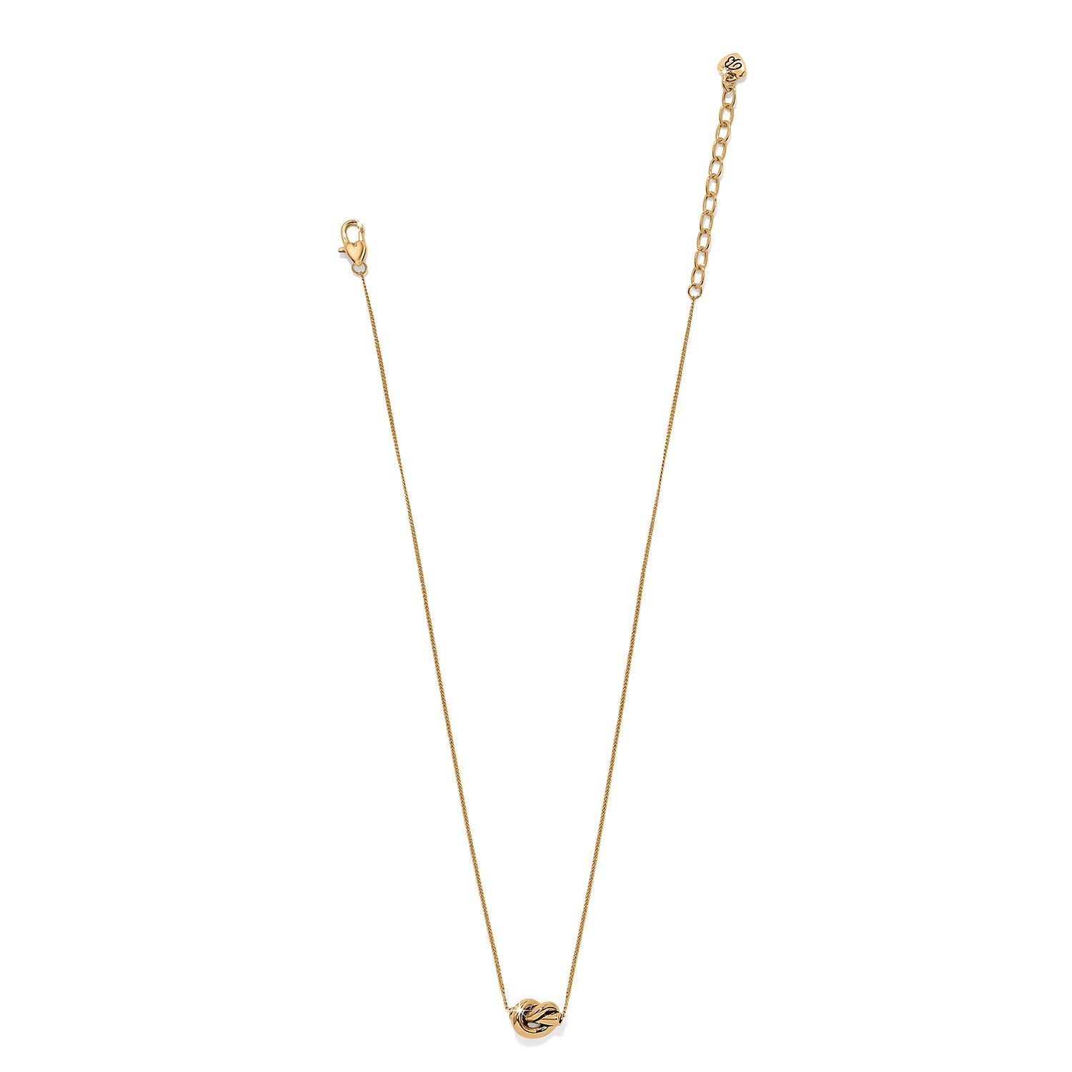 Brighton Interlok Single Knot Mini Necklace - Gold, Color: Gold