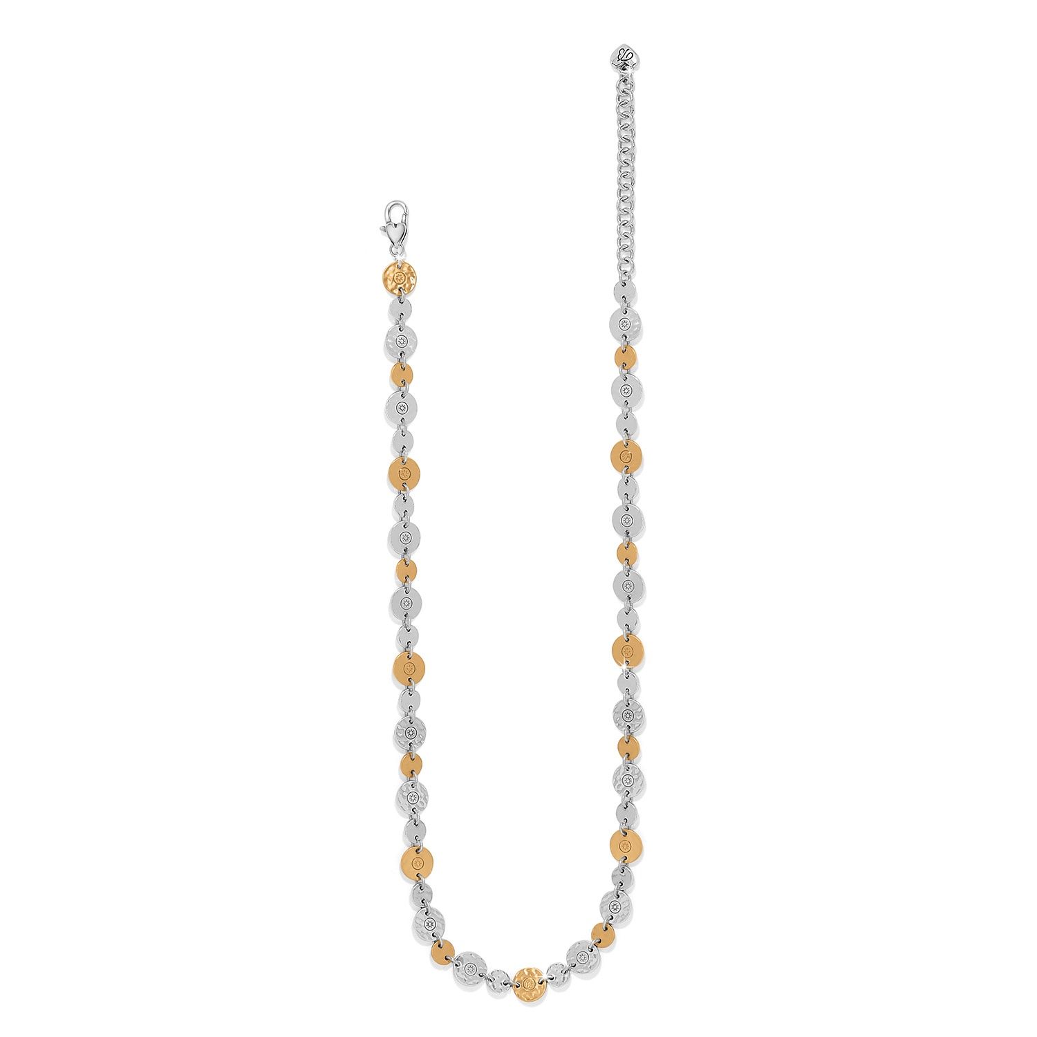 Brighton Palm Canyon Two Tone Necklace, Color: Silver/Gold