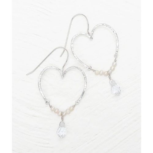Holly Yashi Lucia Earrings, Color: Silver/White