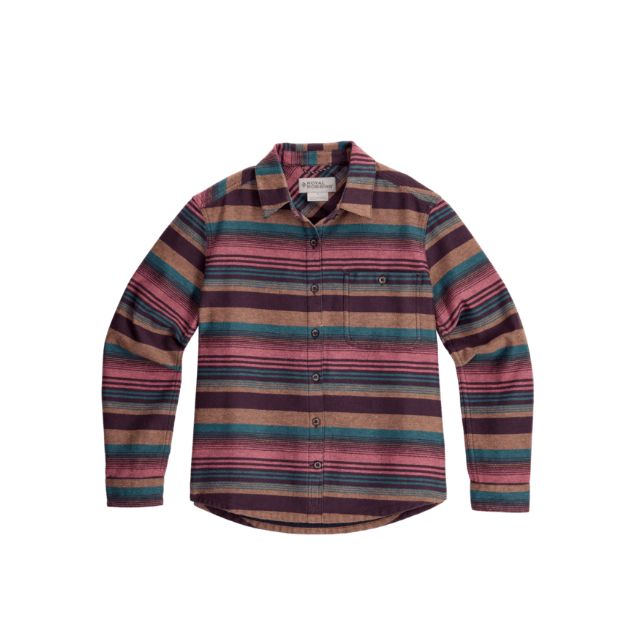 Royal Robbins Clouds Rest Hemp Women's Shacket, Color: Huckleberry Alder Stripe, Size: Small