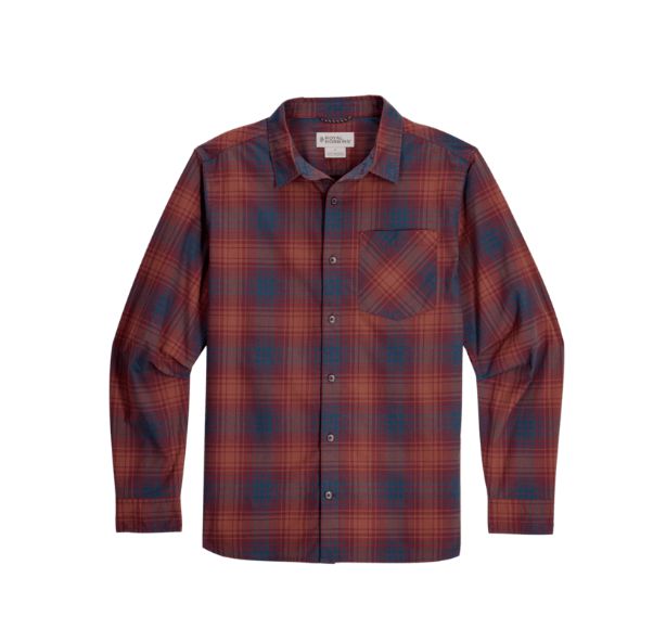 Royal Robbins Tamarack Long Sleeve Men's Shirt, Color: Wine Hemlock Plaid, Size: Medium
