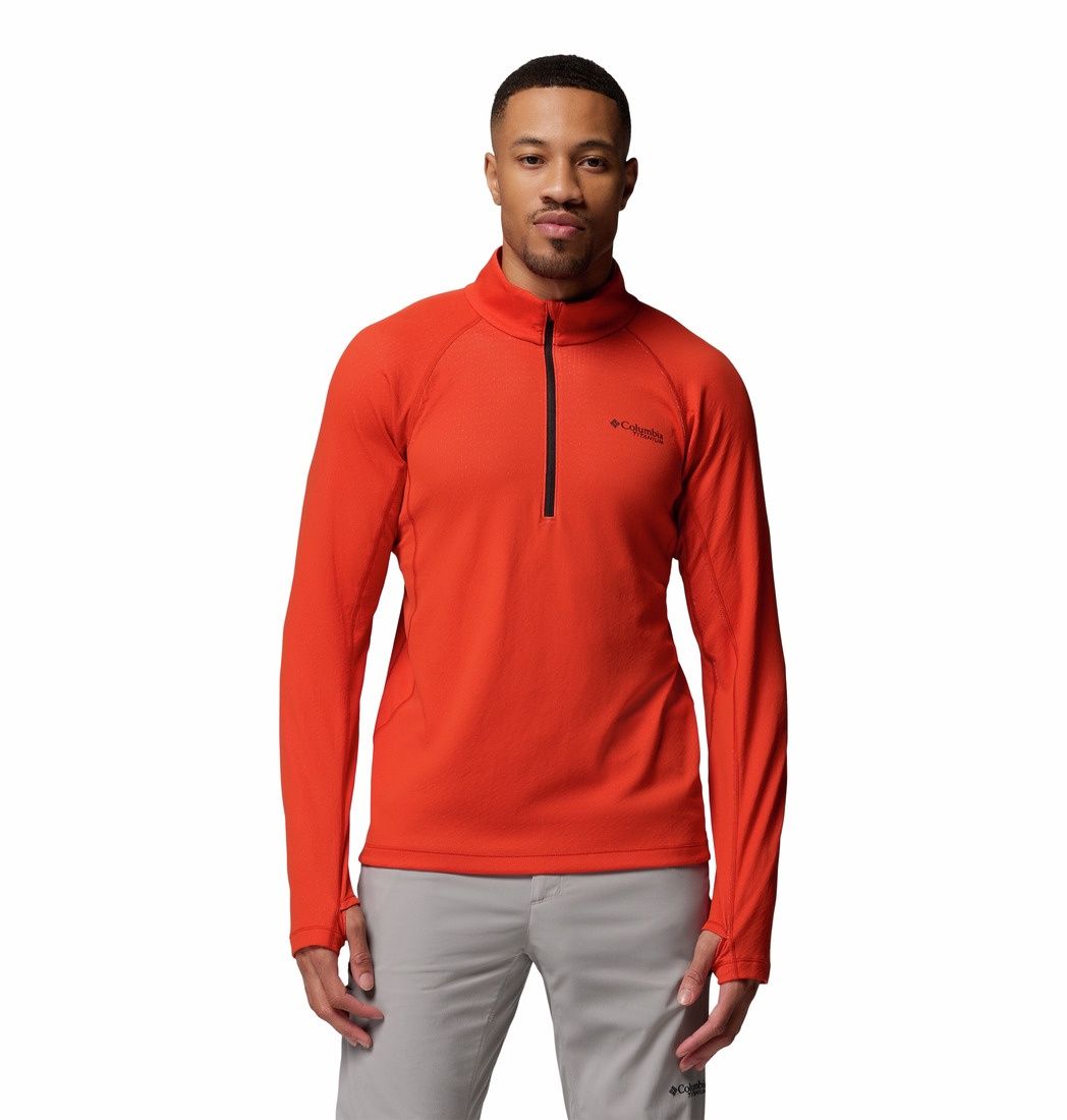 Columbia DriVenture Men's Half Zip Top, Color: Super Sonic, Size: XS