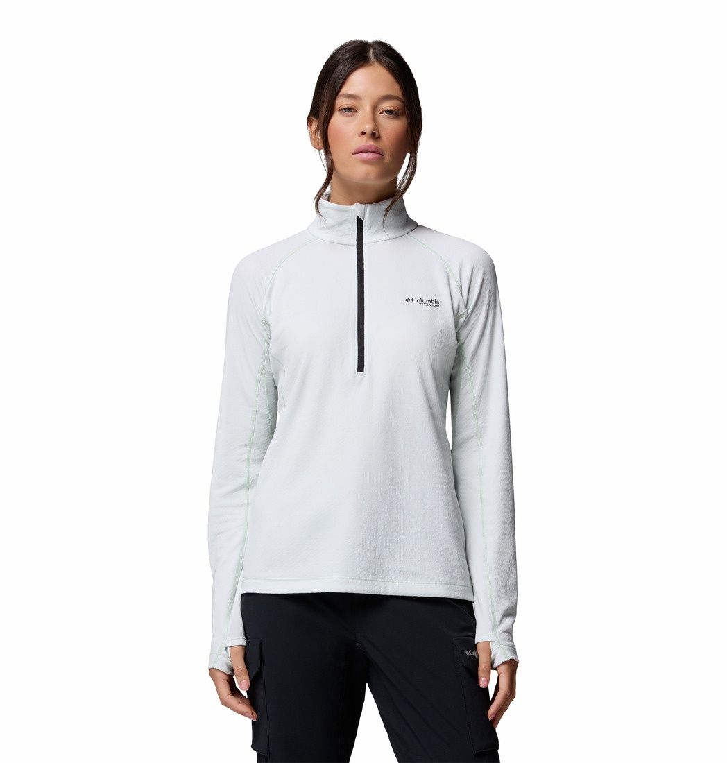Columbia DriVenture Half Zip Top, Women's, Color: Tea Light, Size: XS