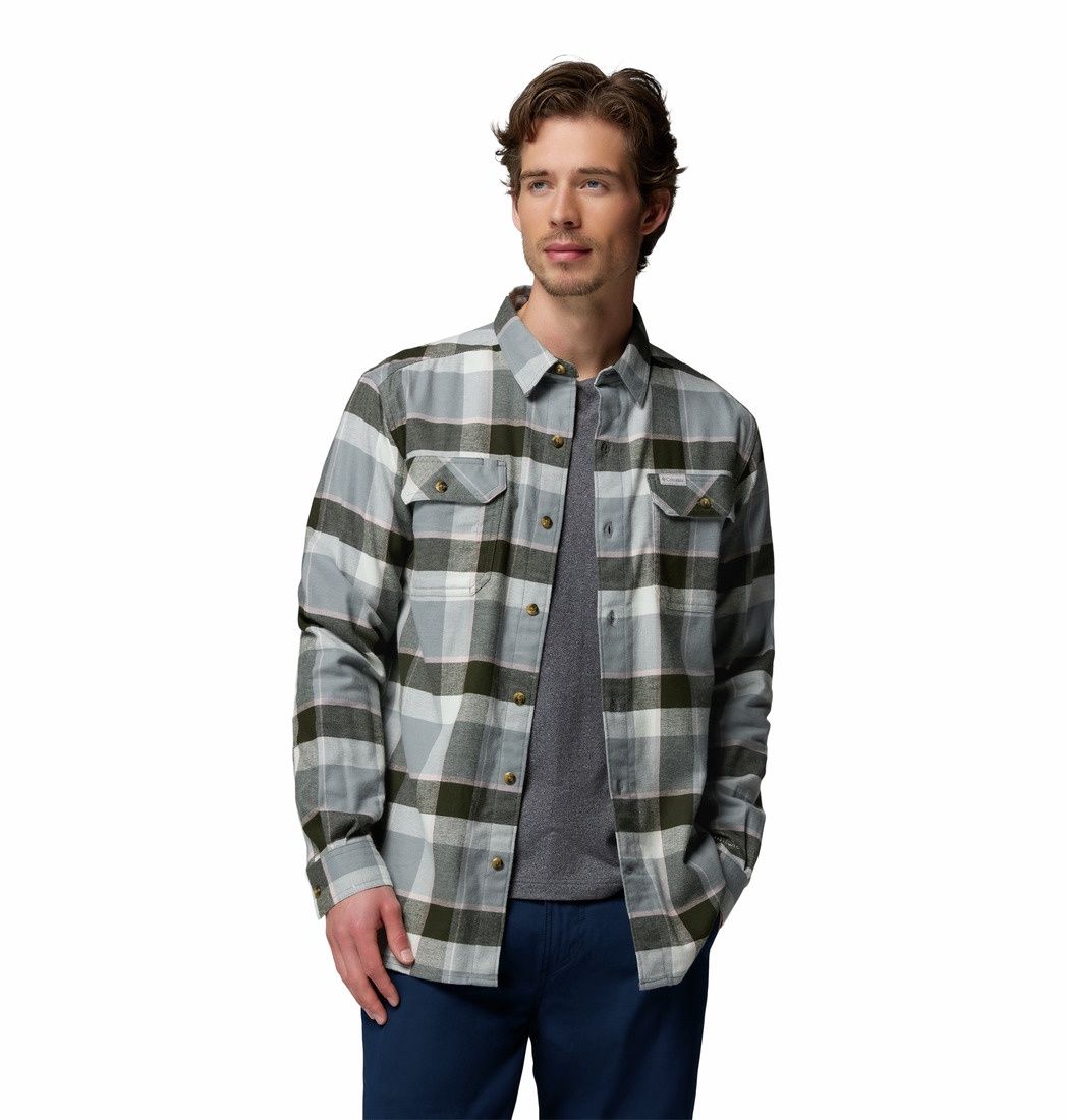 Columbia Flare Gun Stretch Flannel Men's Long Sleeve Shirt, Color: Sedona Sage Daytrip, Size: Medium