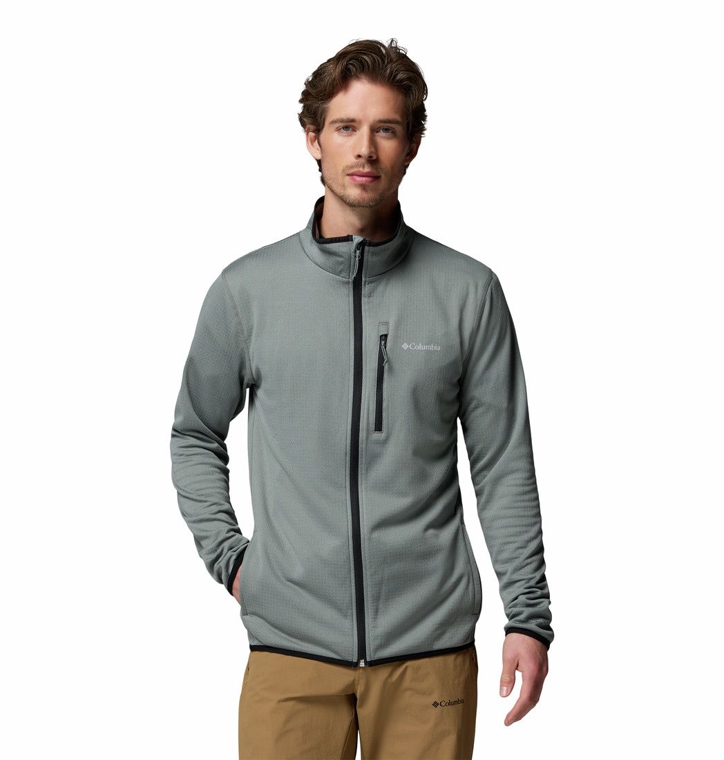 Columbia Essential Hike Grid Fleece Men's Jacket, Color: Sedona Sage, Size: Small