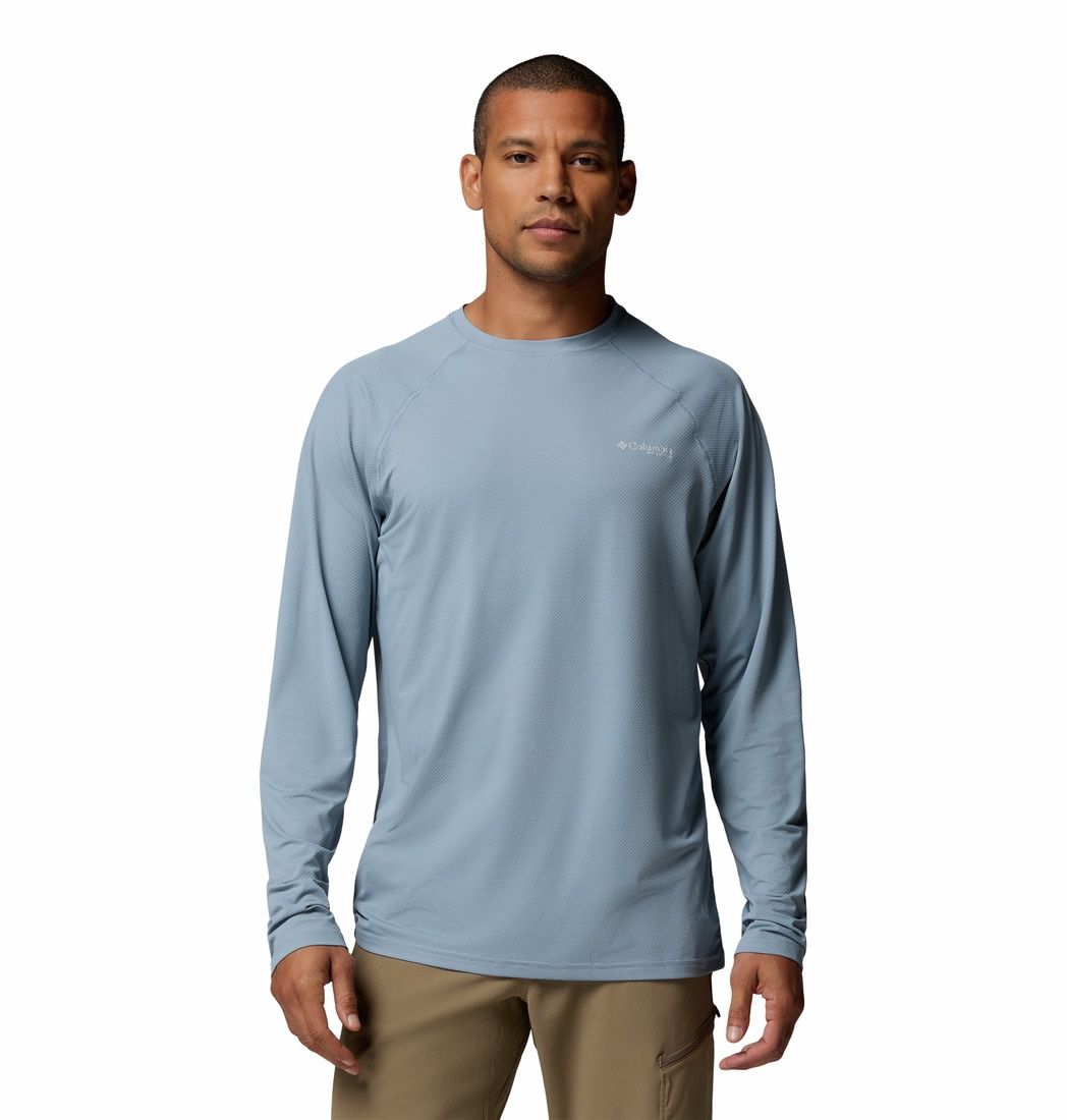 Columbia PFG Solar Stream II Long Sleeve Top, Men's, Color: Dockside Blue, Size: Small