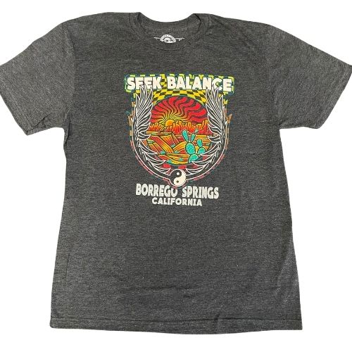 Seek Balance SW - Adult Heather T Shirt, Color: Heather Charcoal, Size: Small