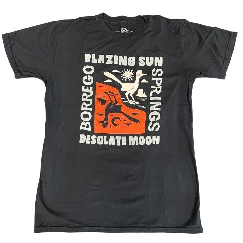 Balanced Roadrunner - Adult Garment Dyed T Shirt, Color: Washed Black, Size: Small