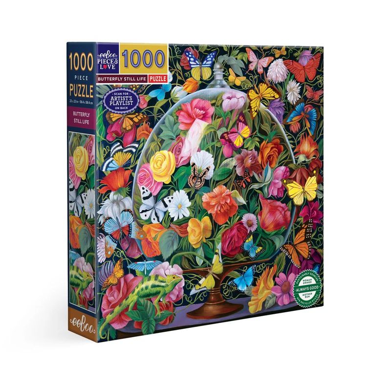1000 Piece Puzzle - Butterfly Still Life