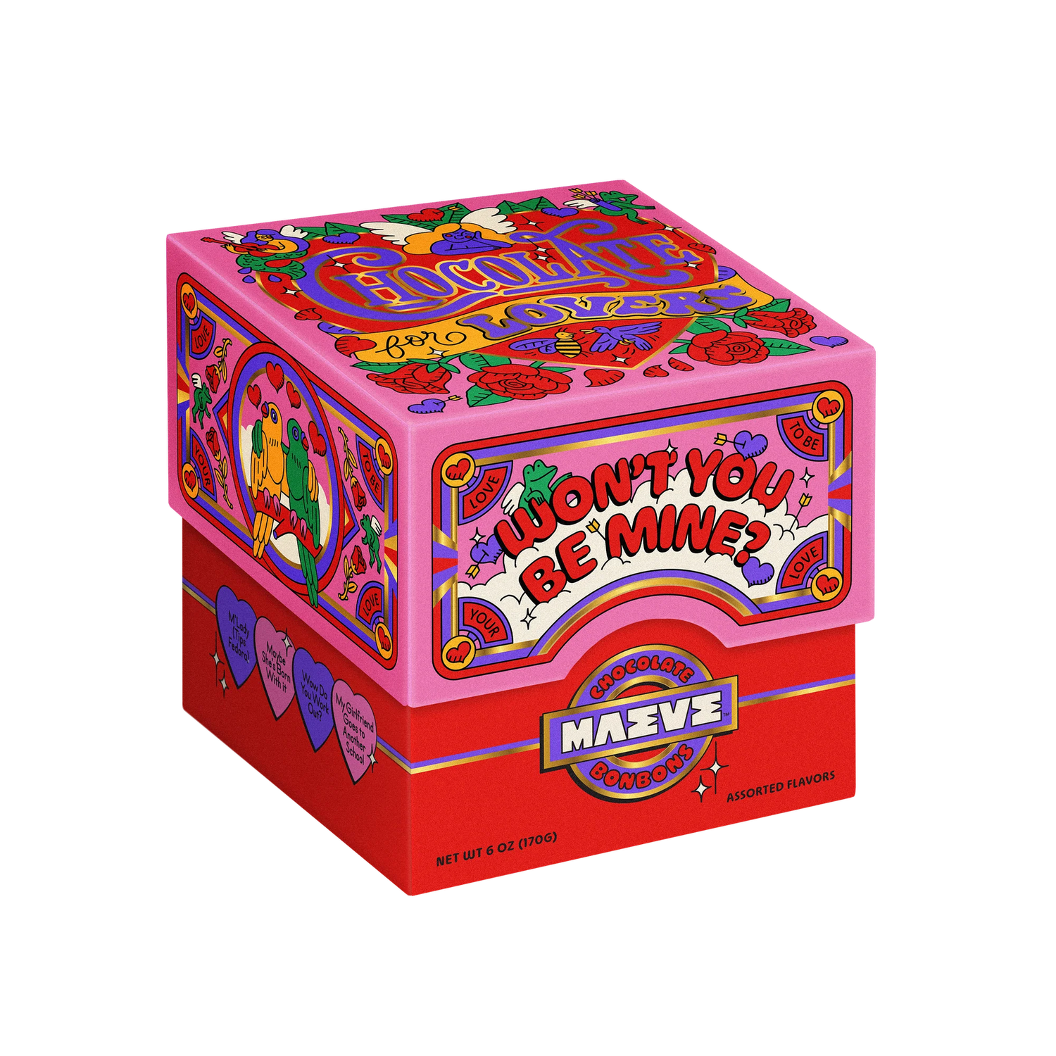 Valentine's Chocolate For Lovers Bonbon Box - 6oz