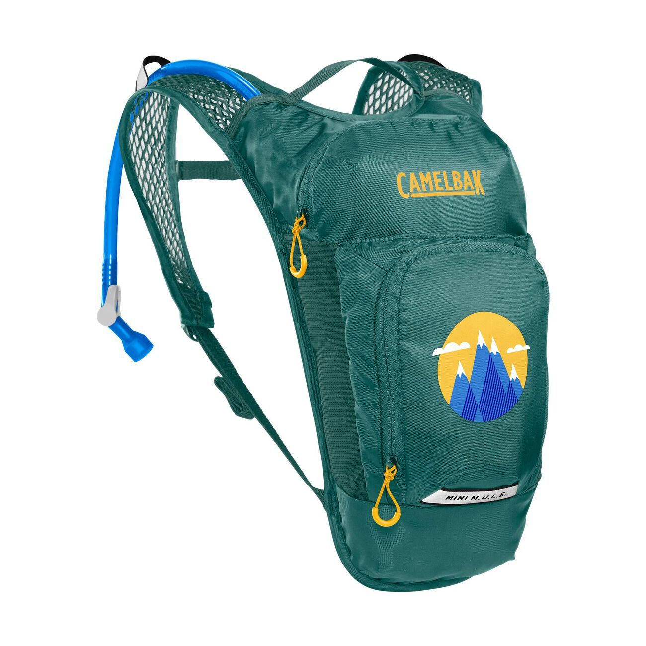 Mini Mule 1.5 Liter Hydration Pack, CamelBak Color: Green/Mountains