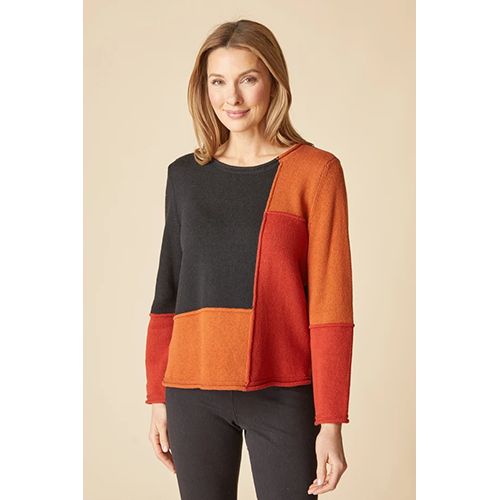 Habitat Yin Yang Block Party Sweater, Women's, Color: Sienna, Size: Small