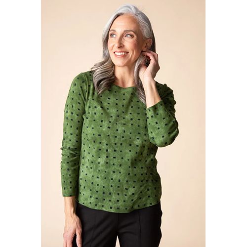 Habitat Cozy Rib Print Everyday Tee, Women's, Color: Fern, Size: Small