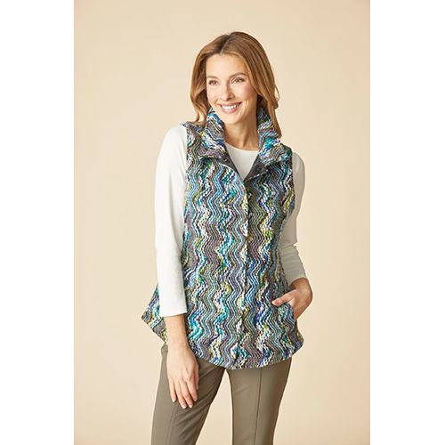 Habitat Tapestry Weave Lean Look Vest, Women's, Color: Stream, Size: Small