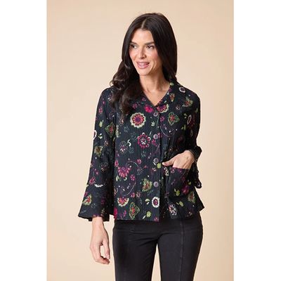 Habitat Crinkle Cotton Boho Floral Print Flounce Jacket, Women's