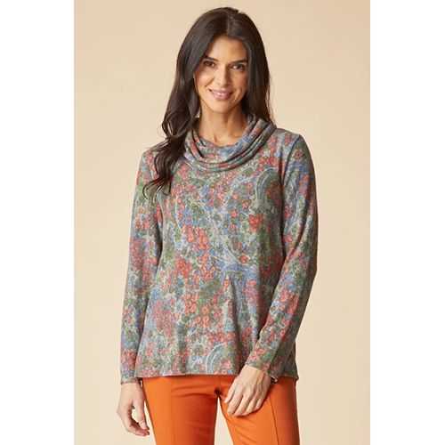 Habitat Super Soft Fleece Cozy Cowl Neck Top, Women's, Color: Fern, Size: XS