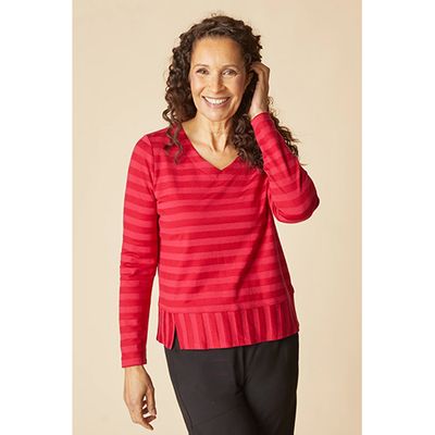 Habitat Shadow Stripe Seamed Tee, Women's