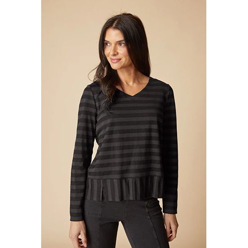 Habitat Shadow Stripe Seamed Tee, Women's, Color: Black, Size: Small
