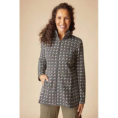 Habitat Luxe Ponte Houndstooth Print Soho Jacket, Women's