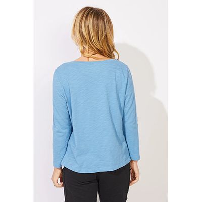 Escape Destination Boxy Tee, Woodblock Sunflower, Women's