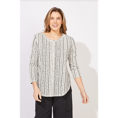 Escape Canyon Stripe High Lo Seamed Tee, Women's