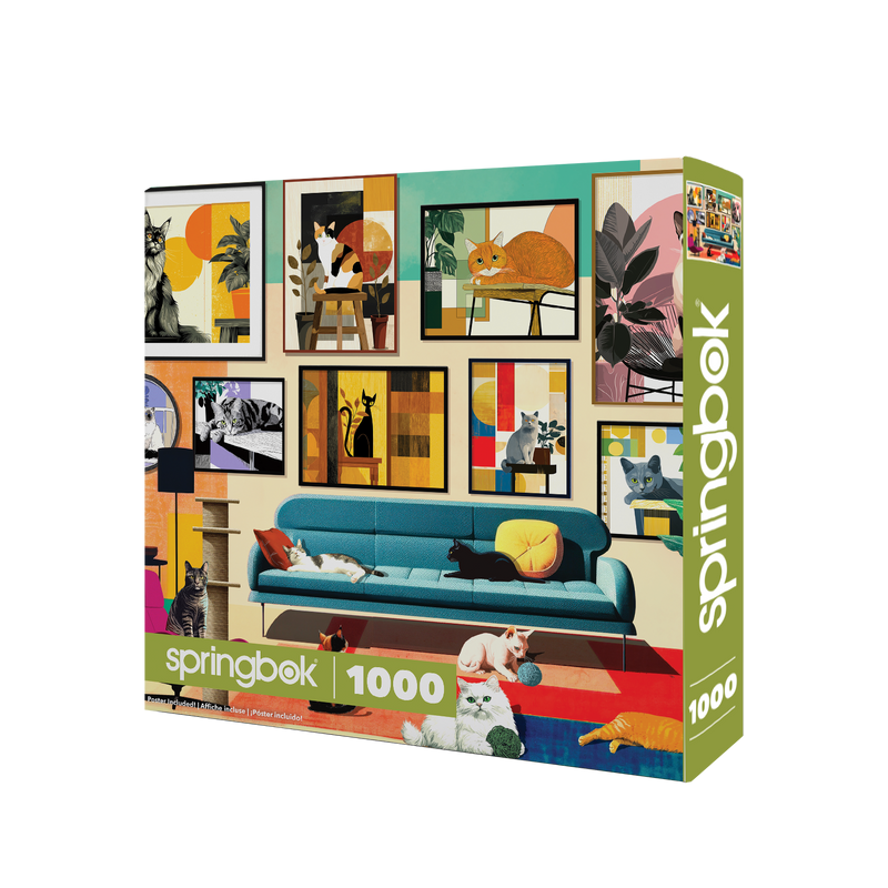 Puzzle - Mid-Century Cats 1000 Piece