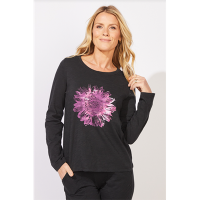 Escape Destination Perfect Layer Tee, River Dyed Sunflower, Women's