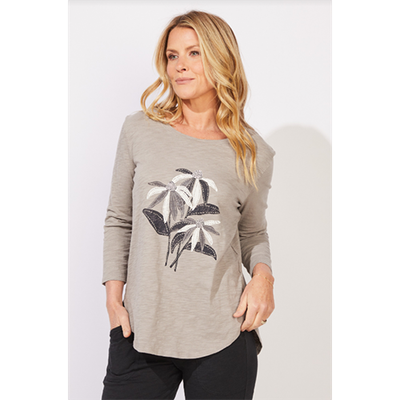 Escape Destination High Lo Tee, Craft Floral, Women's