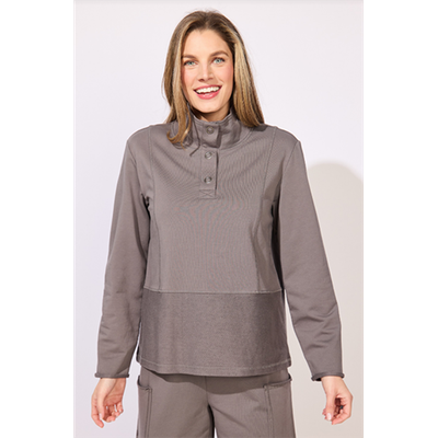 Escape Ocean Front Terry Everyday 1/4 Snap Pullover, Women's