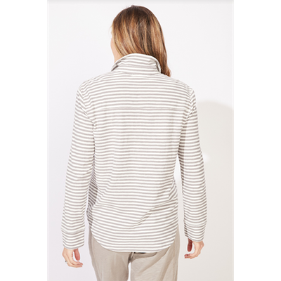 Escape Verona Stripe Primo Split Neck Pullover Top, Women's