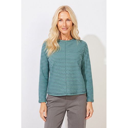 Escape Verona Stripe Layover Tee, Women's, Color: Teal, Size: Small