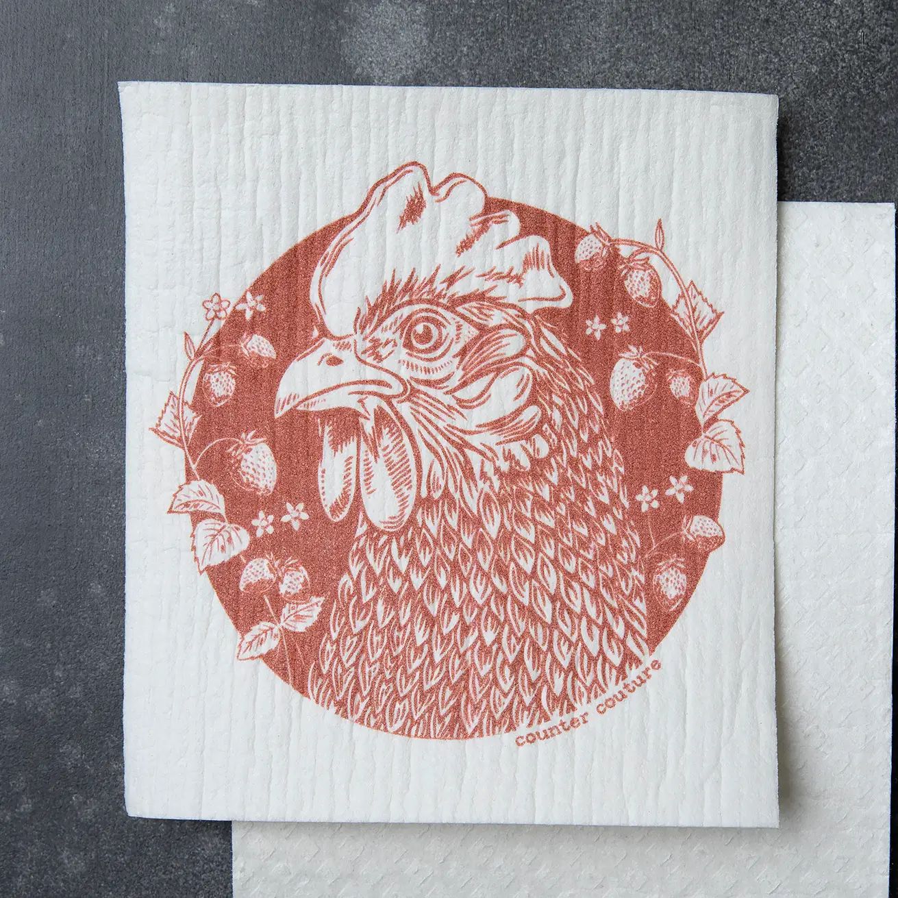Swedish Dishcloth - Chicken &amp; Berries
