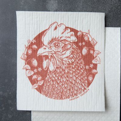 Swedish Dishcloth - Chicken &amp; Berries