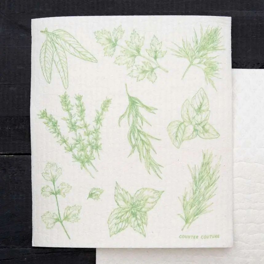 Swedish Dishcloth - Fresh Herbs