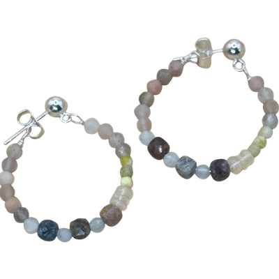 Silver Sparrow Ball Stud Sand Neutral Stones