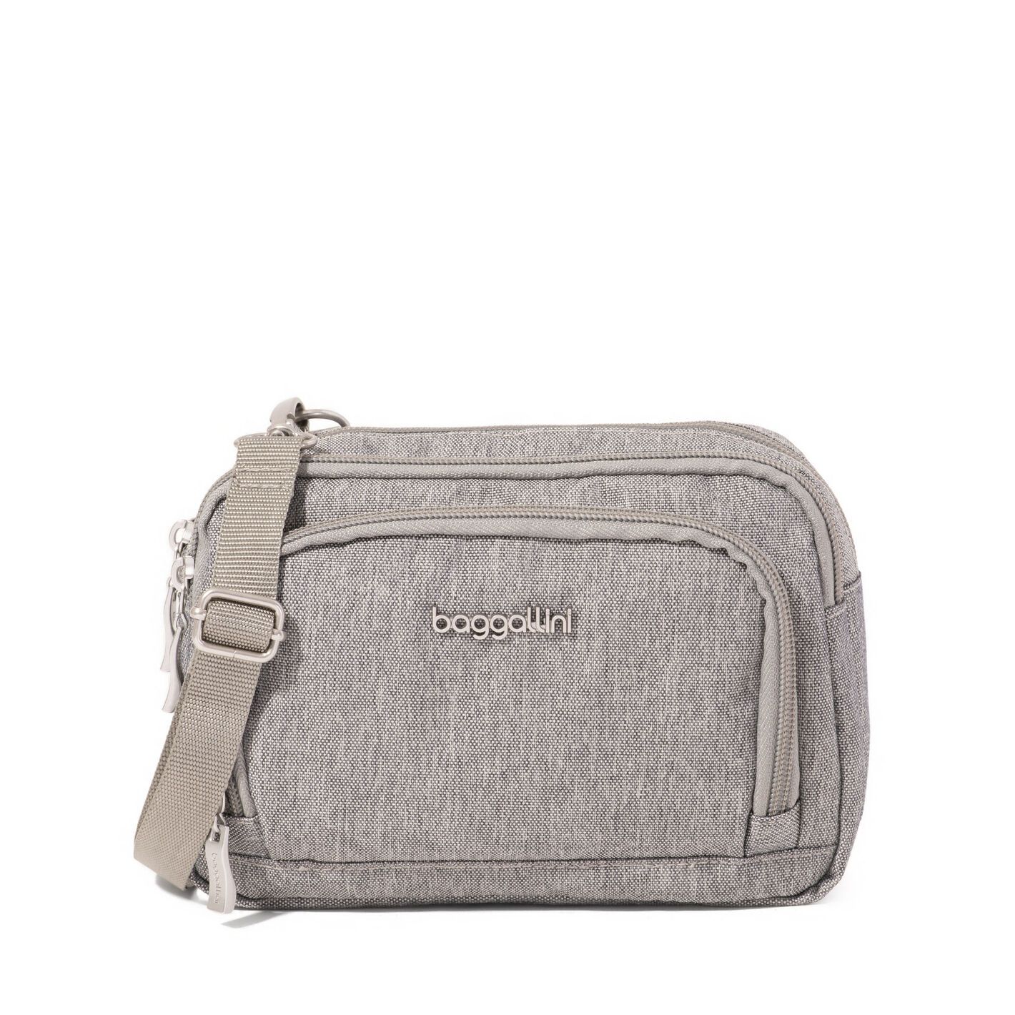 Baggallini Trifecta RFID Wallet Crossbody, Color: Stone Heritage
