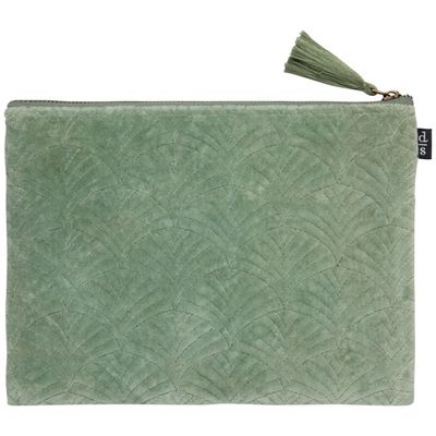 Pouch, Quilted Flat Zip