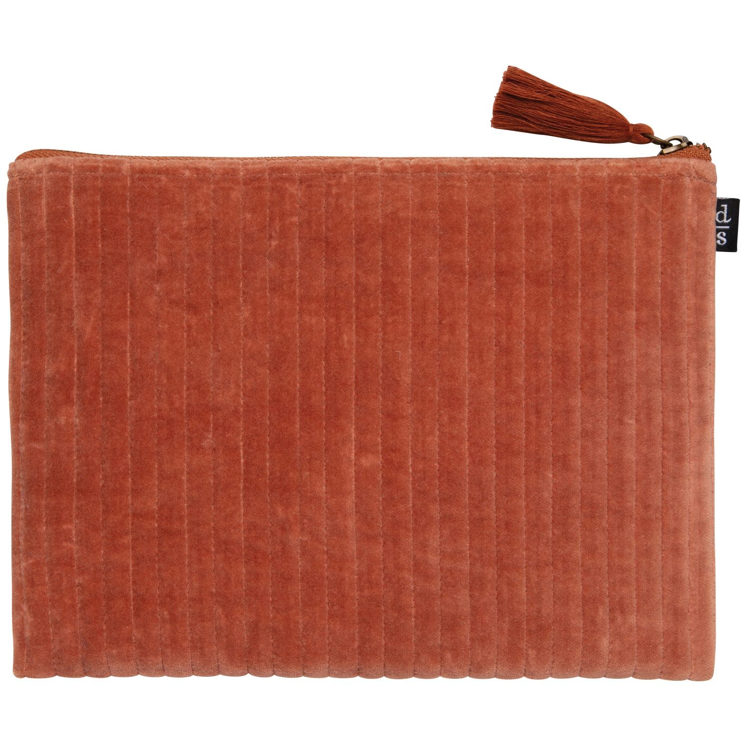 Pouch, Quilted Flat Zip, Color: Copper