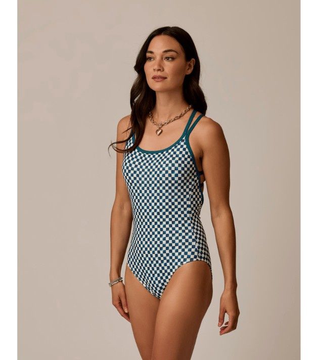 Carve Designs Beacon One Piece, Color: Surfside/Nightdive, Size: SM-Tall