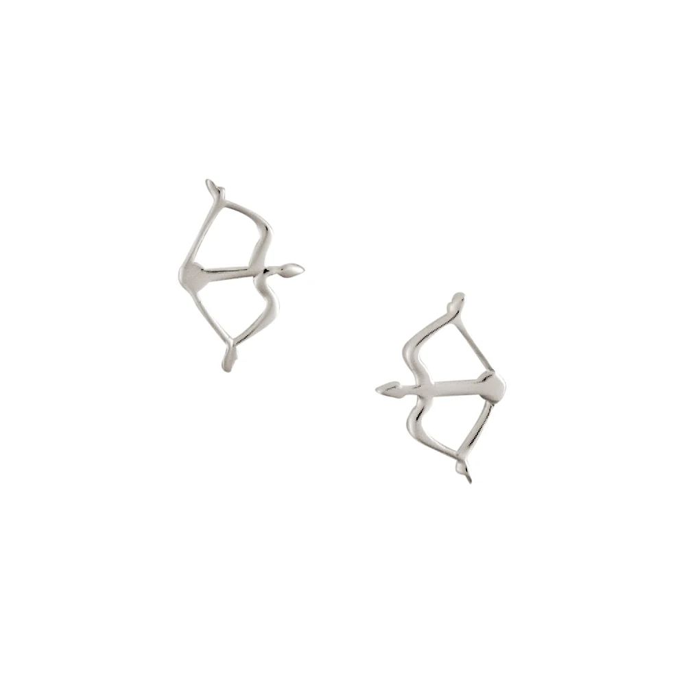 Bow &amp; Arrow Silver Post Earring, Color: Silver