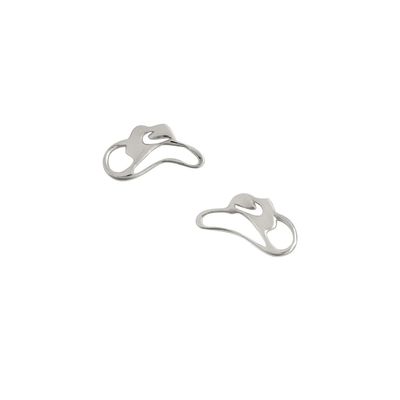 Open Cowboy Hat Silver Post Earrings