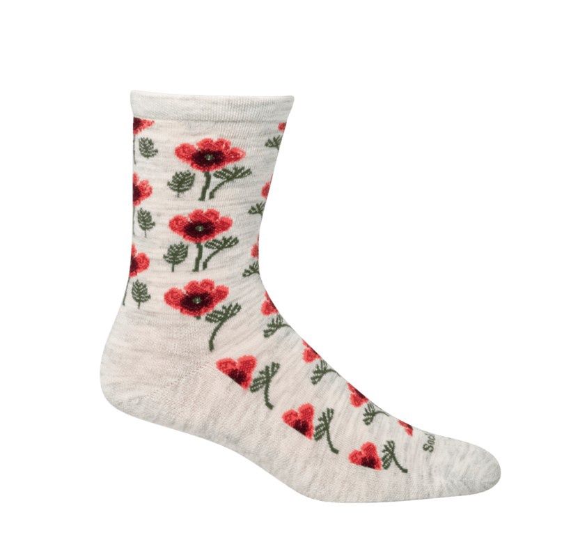 Women's Poppy | Everyday Crew Socks, Color: Ash, Size: MD/LG