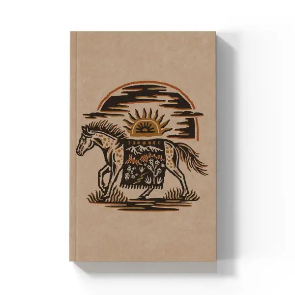 Denik Journal,Kraft Layflat - Western Horse