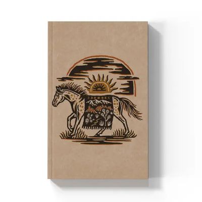 Denik Journal,Kraft Layflat - Western Horse