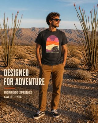 Borrego Outfitters Men's Desert Dune Twilight Tee Shirt