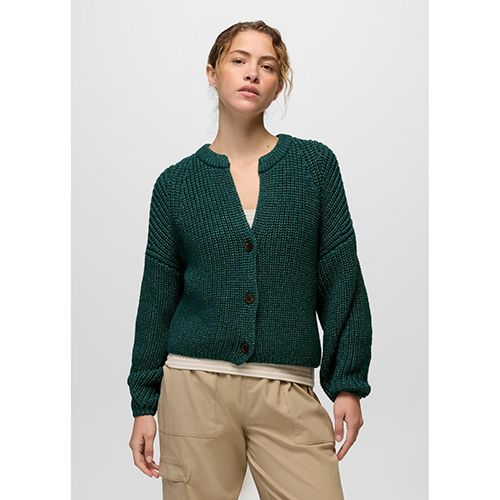 prAna Sunday River Short Cardigan, Women's, Color: Coast, Size: XS