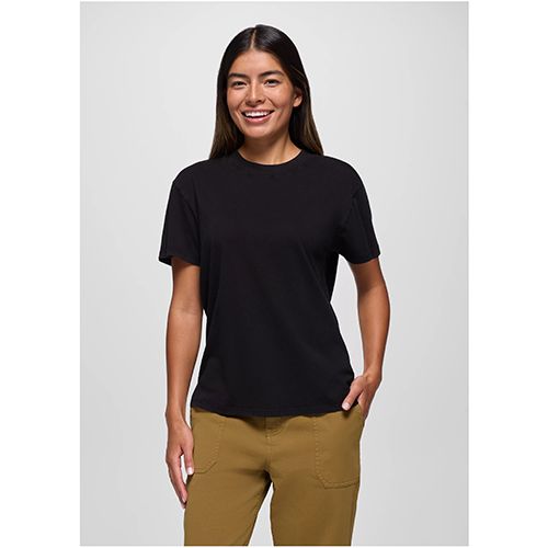 Prana Women's Everyday Short Sleeve Tee, Color: Black, Size: Small