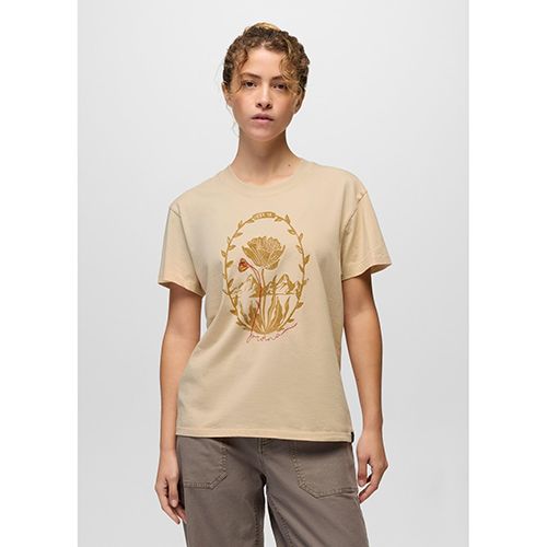 prAna Everyday Mountain Flower Short Sleeve Tee, Women's, Color: Stone, Size: Small