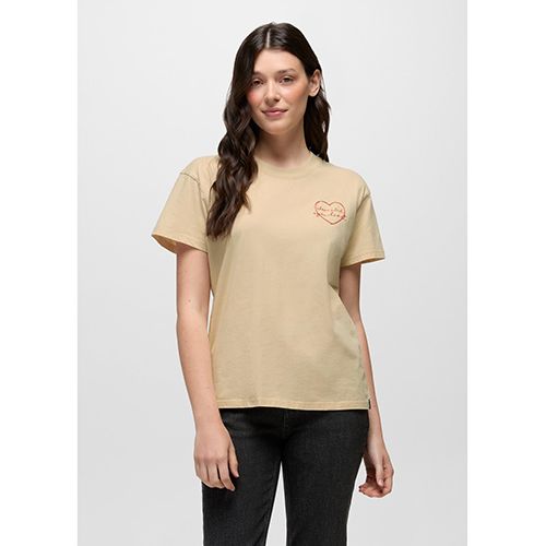 prAna Everyday Open Heart Short Sleeve Tee, Color: Stone, Size: Small
