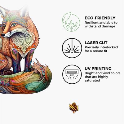Crafthub Wooden Puzzle, Large - Sly Fox